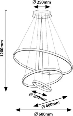 Rabalux 72349 - LED stmievateľný luster na lane BELIZA LED/90W/230V 3000-6500K+DO