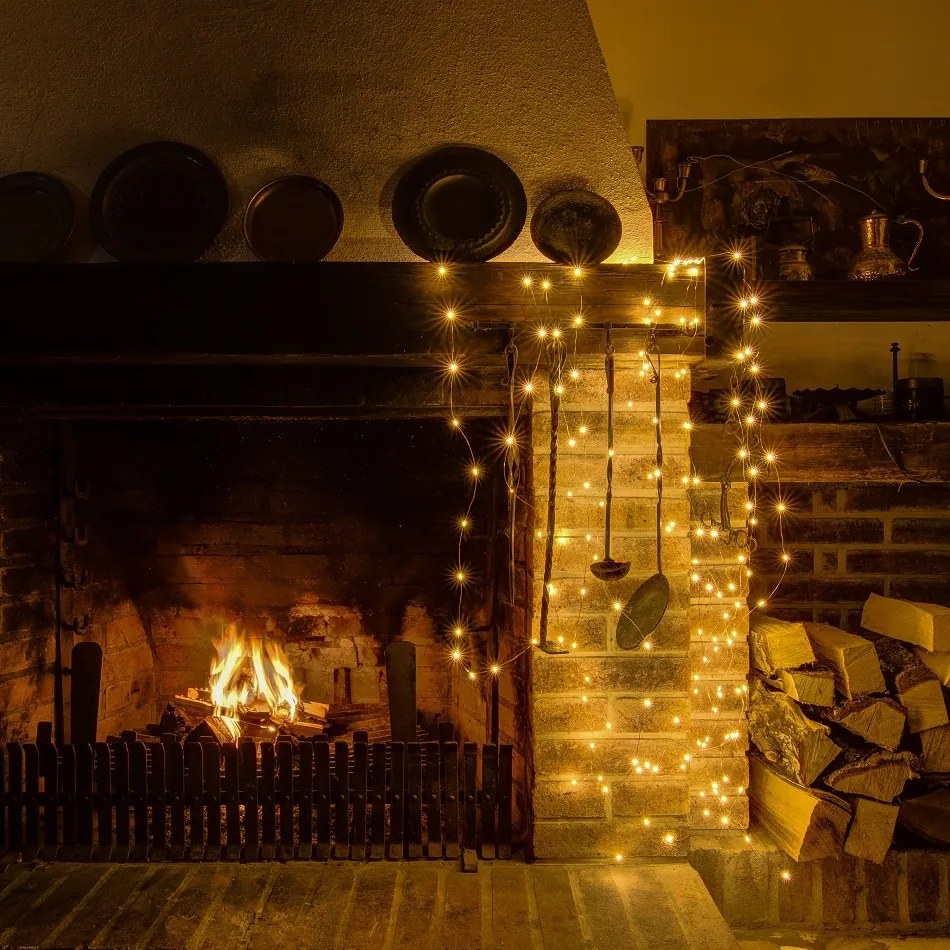 DECOLED LED světelný řetěz, 12 x 1,5 m, teple bílá, 180 diod