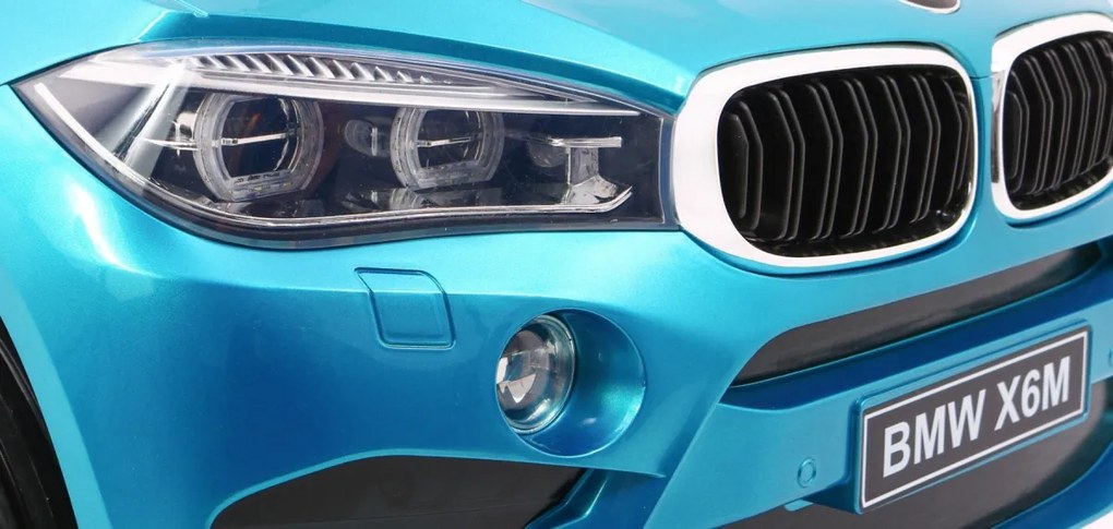 Ramiz Detské elektrické autíčko BMW X6M lakované - modré SUV + diaľkové ovládanie