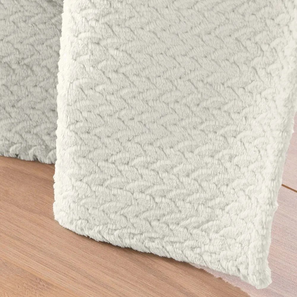 Krémový záves z mikroflanelu 140x240 cm Flanela – douceur d'intérieur
