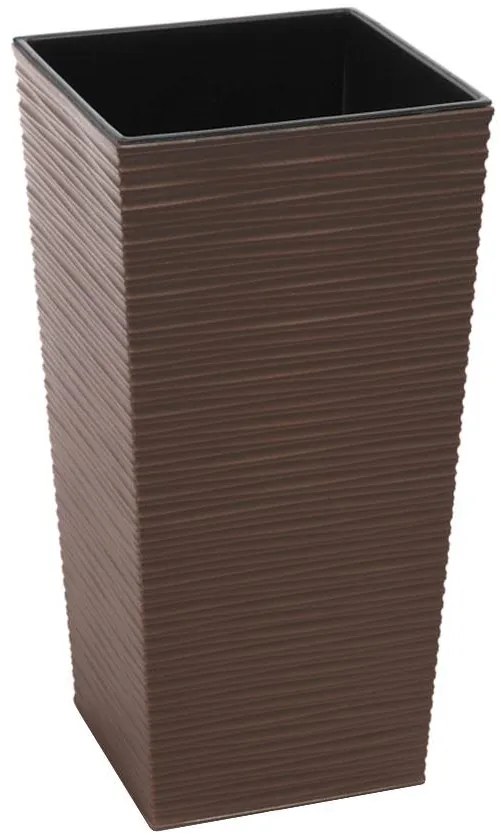 Obal na kvetináč Finezia 25x25x46h tmavohnedý