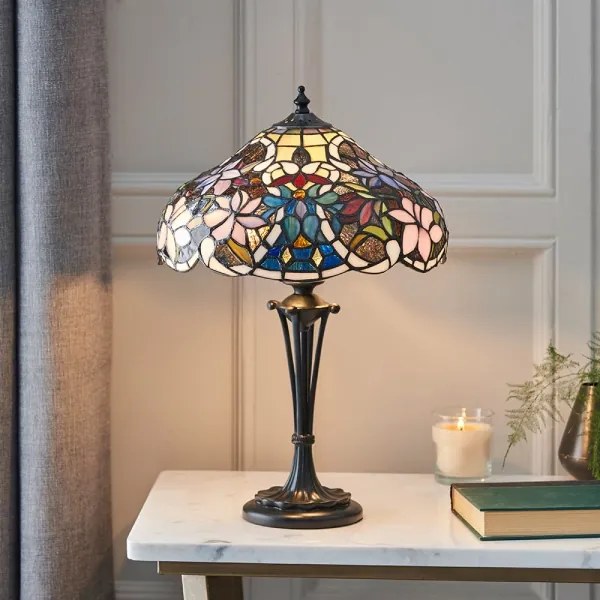 Endon 64327 - Stolová lampa Tiffany SULLIVAN 2xE14/40W/230V pr. 30 cm