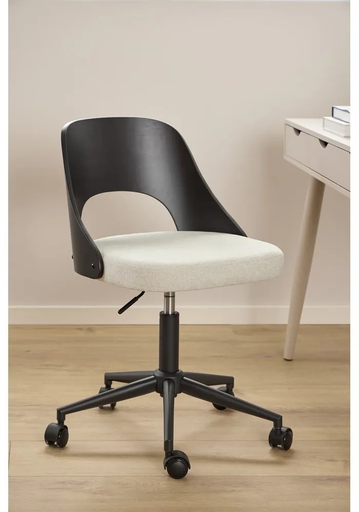 Čierna/béžová kancelárska stolička Lucy – Actona