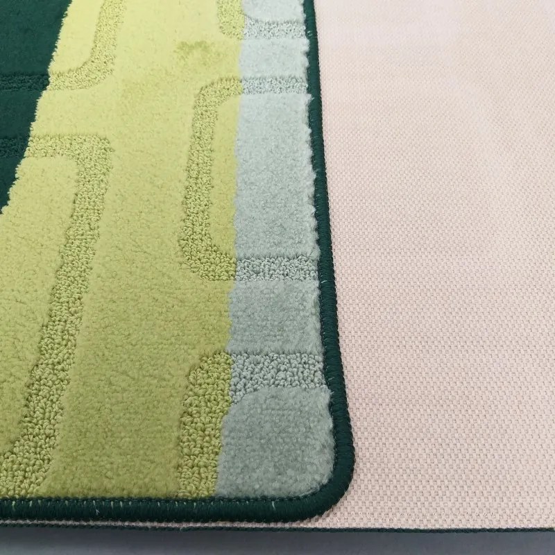 Zelená dvojdielna kúpeľňová sada predložiek Šírka: 50 cm | Dĺžka: 80 cm