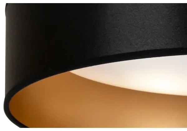Duolla - LED Stropné svietidlo ROLLER LED/24W/230V pr. 45 cm čierna/zlatá