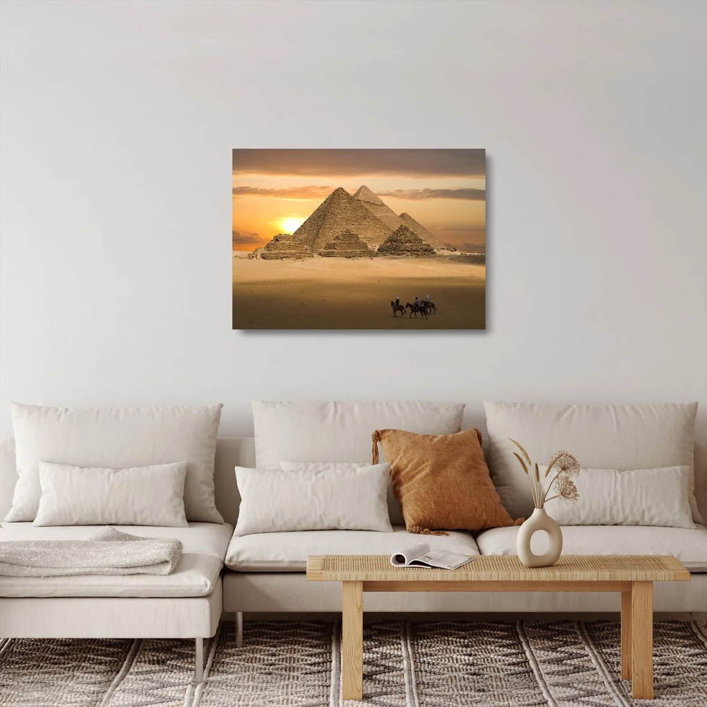 Sklenený obraz - Pyramídy (70x50 cm)
