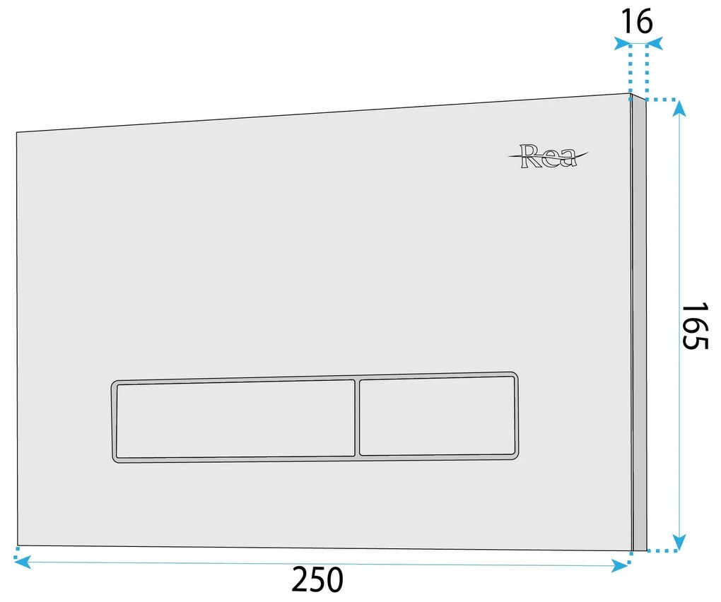 Rea Rea, Ovládacie tlačidlo k podomietkovým systémom WC HD K011A-Q Chrome, REA-E9561
