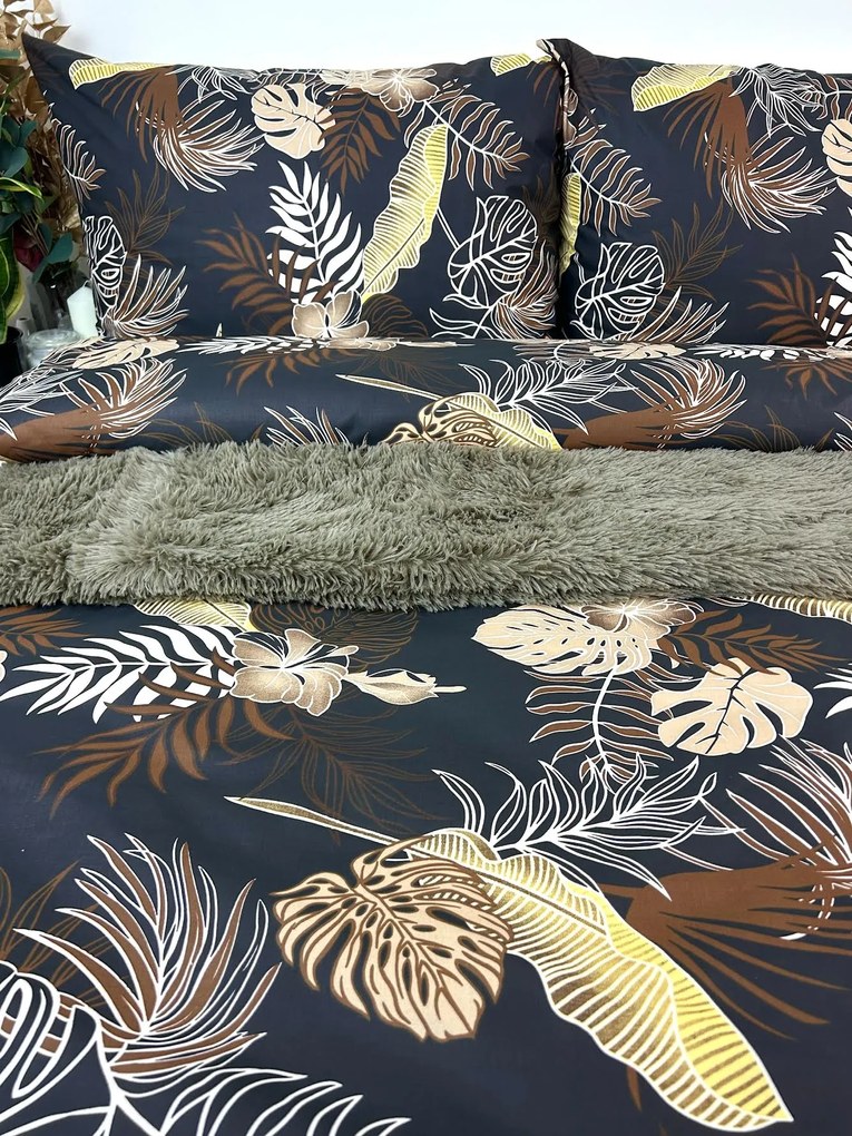 INTERMEDIC SK Posteľná obliečka Tropický sen - čierna 140x200/70x90 cm