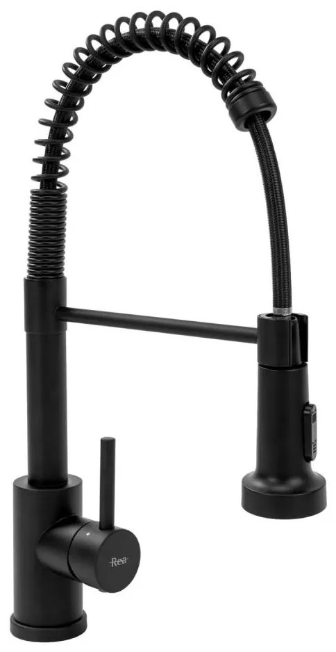 REA-B4820 - Drezová batéria s výsuvnou sprchou COLIN 42,5 cm čierna