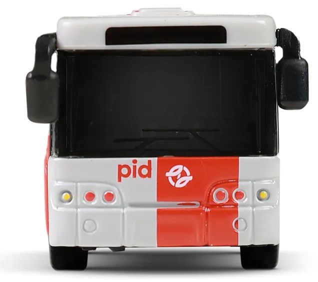 RAPPA Kovový kĺbový autobus DPP - PID Praha červený, 18 cm