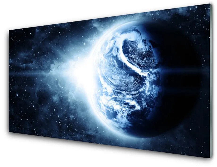 Skleneny obraz Krajina vesmír planéta 100x50 cm