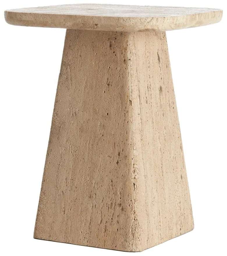 Odkladací stolík s doskou z kameňa 40x40 cm Kepami – Light & Living