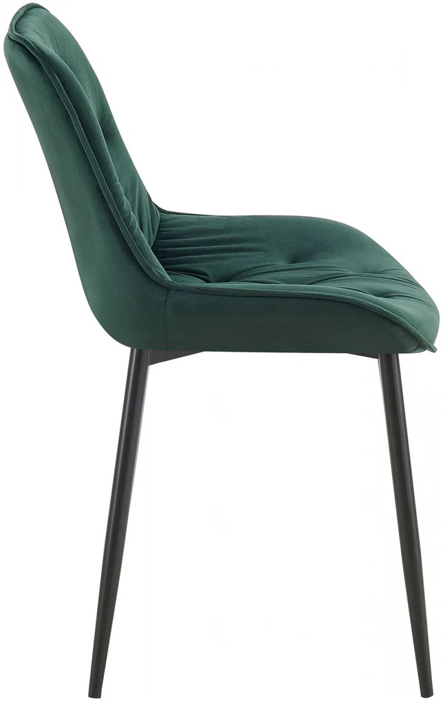 Jedálenská stolička Wallace - zamat - Zelená