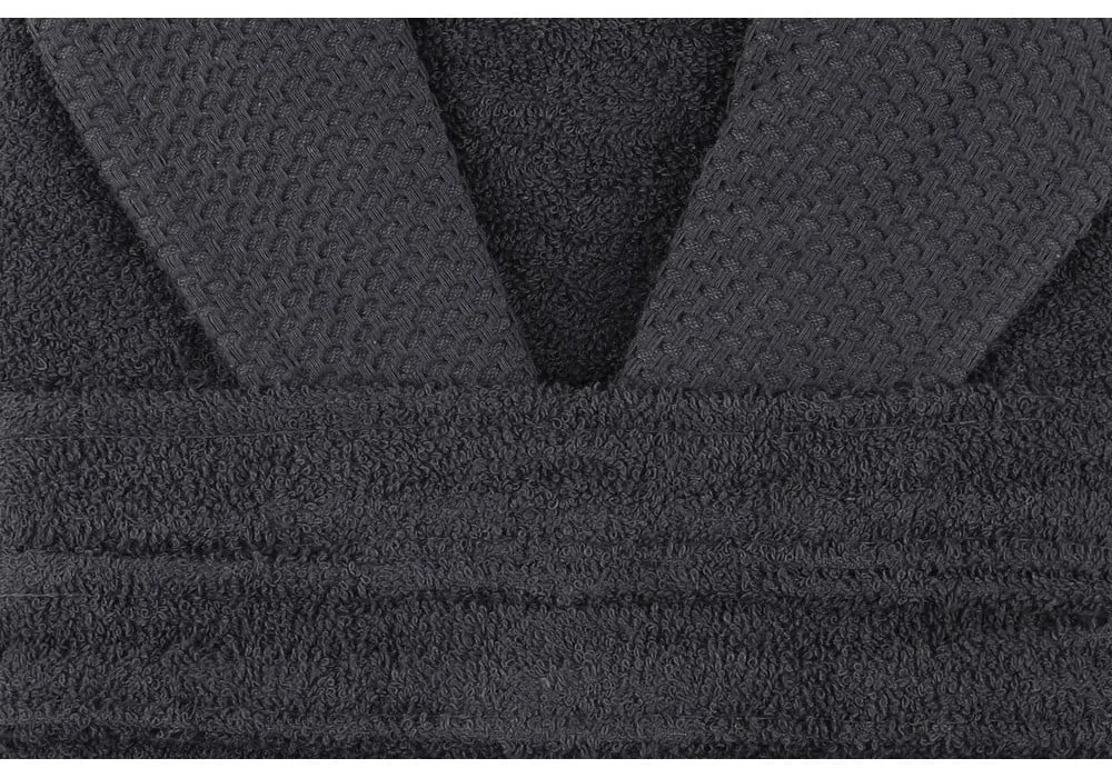 Antracitovosivý bavlnený župan veľkosť M Cappa – Foutastic