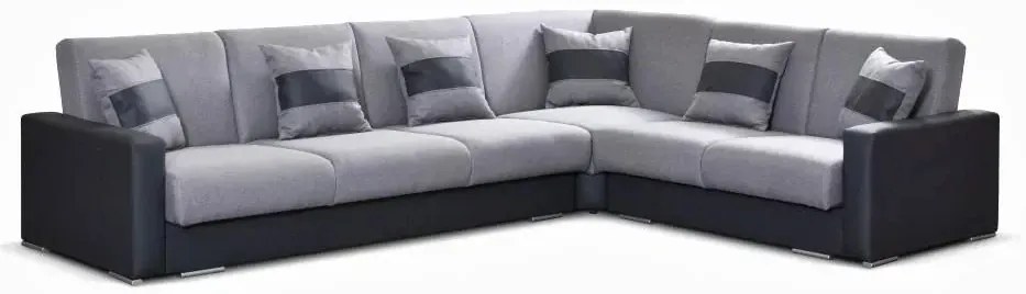 Rozkladacia rohová sedacia súprava Nero, sivá (sedák/korpus - inari 91/96+pod. inari96)