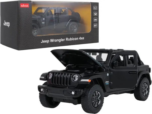 Model auta Jeep Wrangler Rubicon 1:32 RASTAR čierne