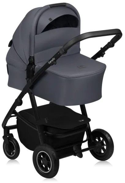 Lionelo - Kombinovaný kočík 2 v 1 AMBER PLUS Šedý grafit