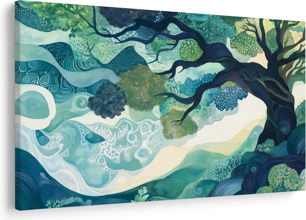 Obraz – Zelená koruna stromu života (90x60 cm)