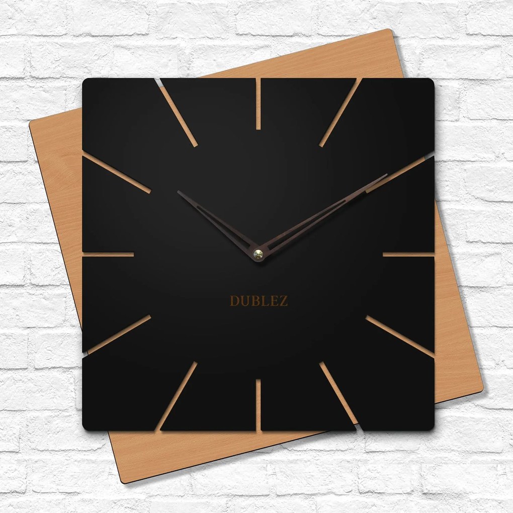 DUBLEZ | Atypické hodiny z dreva - Diagonala