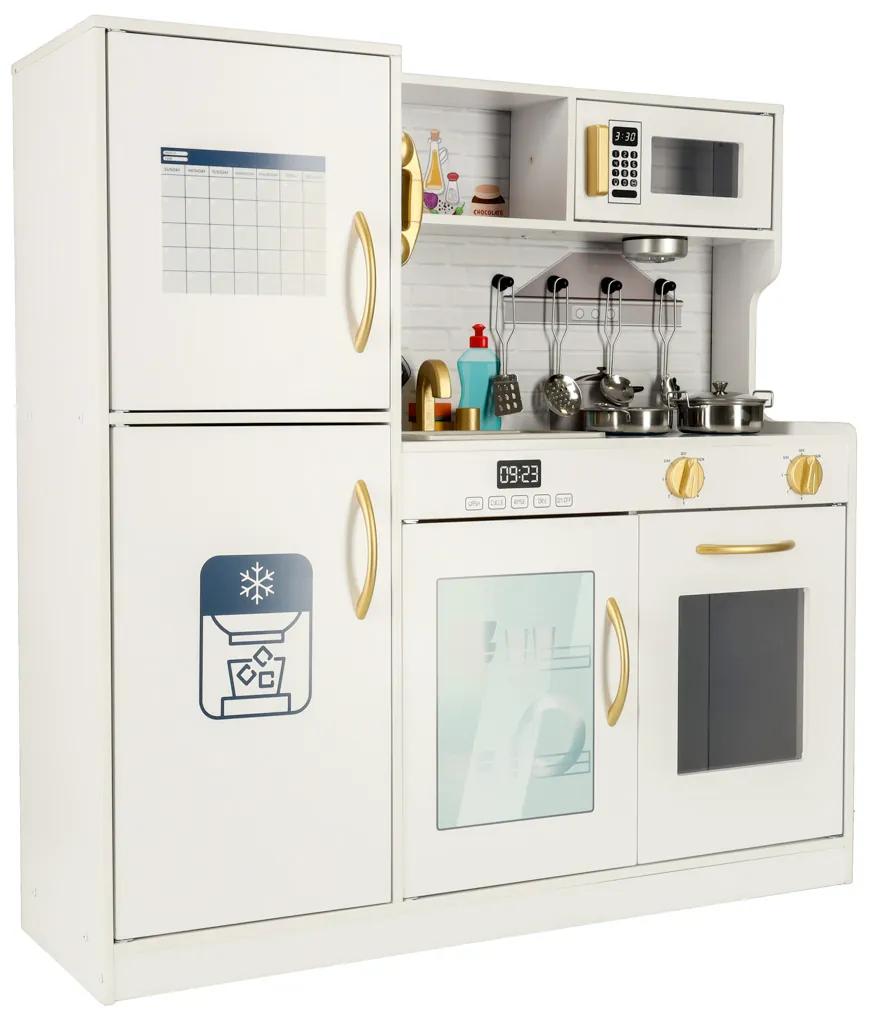 IKO Detská drevená kuchynka s chladničkou + príslušenstvo