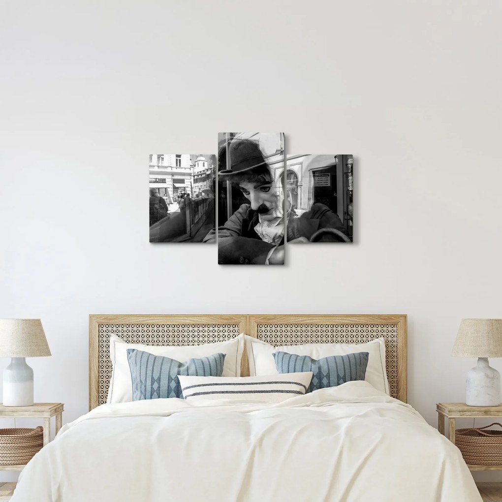 Obraz - Charles Chaplin v Prahe (90x60 cm)