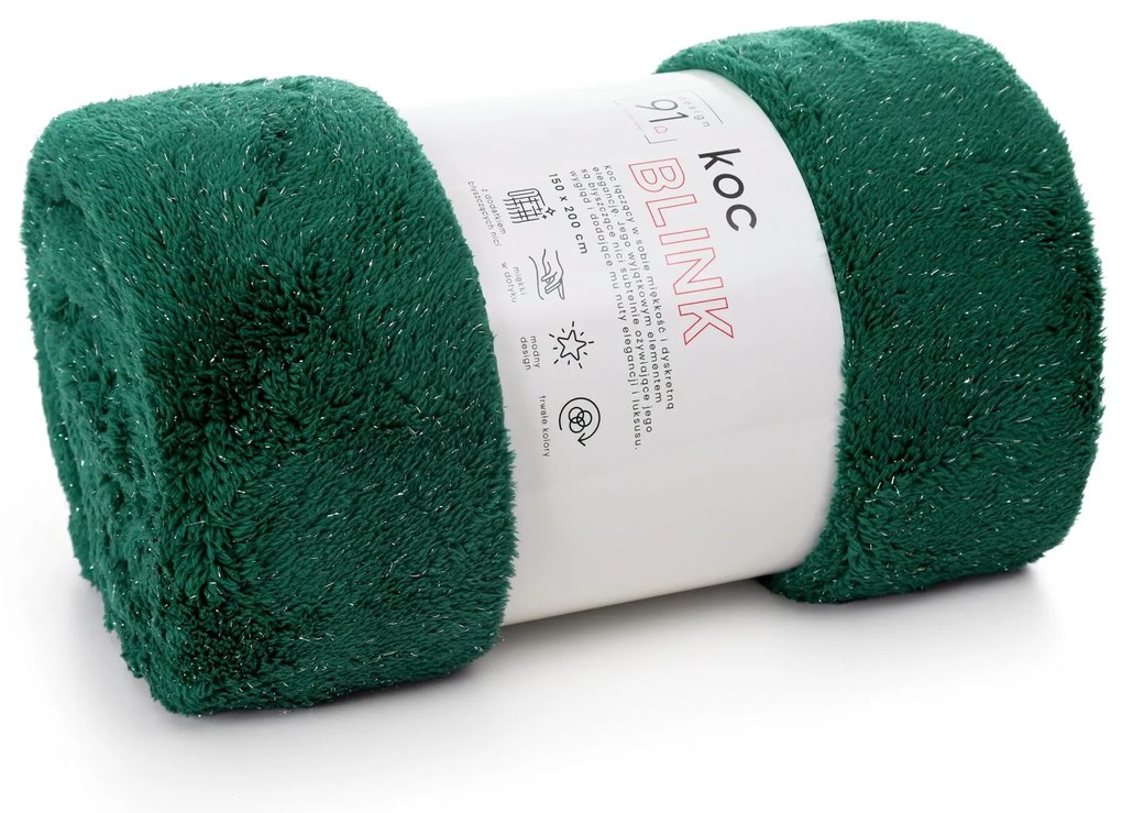 DEKA Z MIKROFLANELU BLINK 150X200 CM TMAVOZELENÁ