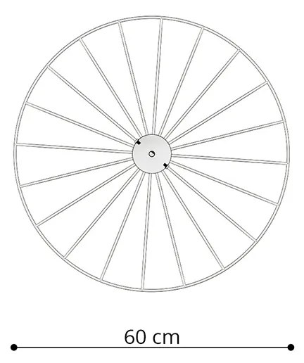 Závesné svietidlo Sirkel, 1x čierne drôtené tienidlo, (fi 60 cm)