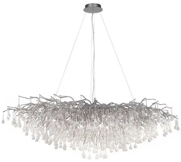 Paul Neuhaus 2031-55 - Luster na lanku ICICLE 15xG9/40W/230V 75x150 cm chróm