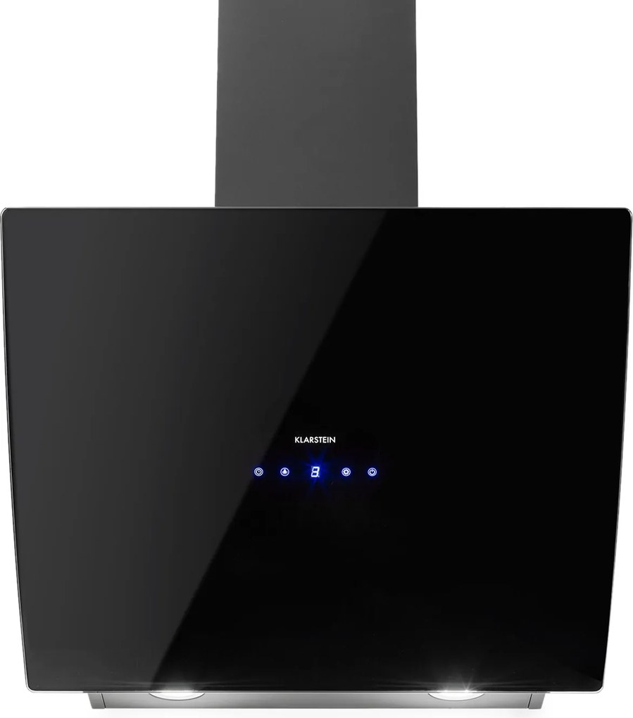 Klarstein Annabelle 60, digestor, 60 cm, nástenný, 641 m³/h, dotykový panel, sklo, čierny