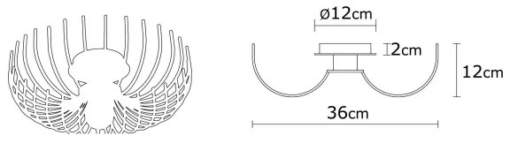 Stropné svietidlo ASPENDOS 1xE27/40W/230V