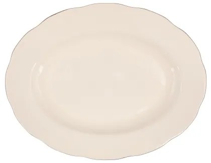 Jedálna súprava 54 ks biela/medená/kostný porcelán