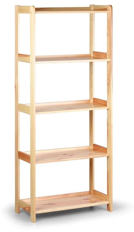 Drevený regál, 5 políc, 1660 x 680 x 335 mm