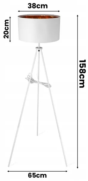 Stojacia lampa 1xE27/40W/230V biela