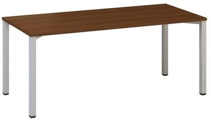 Konferenčný stôl Alfa 420 so sivým podnožím, 180 x 80 x 74,2 cm, rovné vyhotovenie, dezén orech
