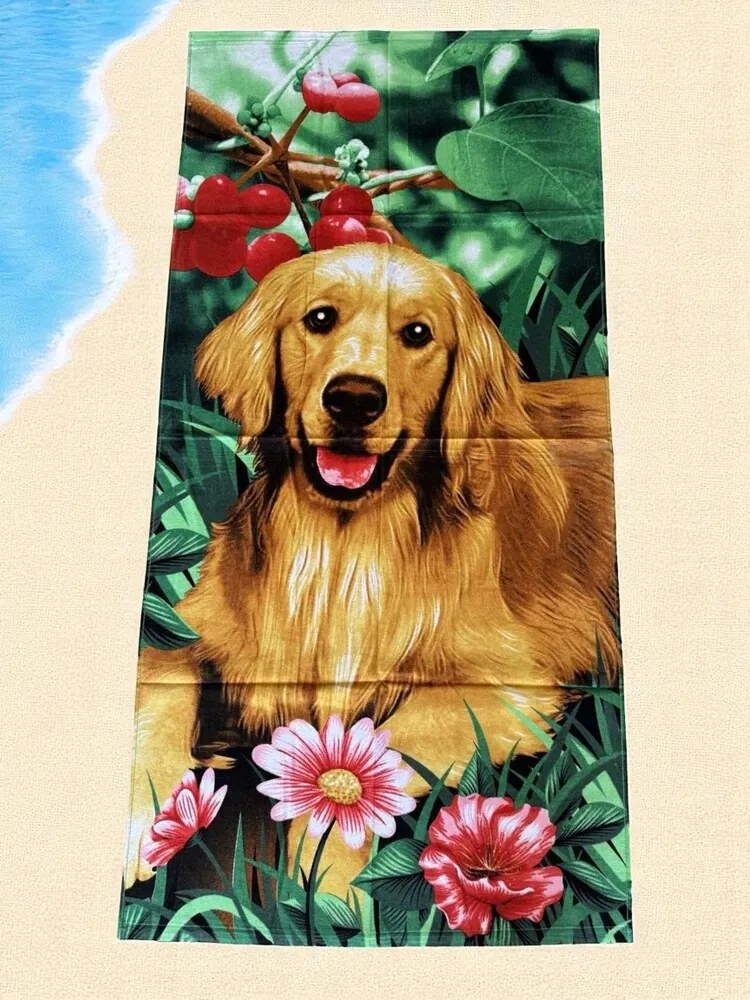 Plážová osuška FUNNY DOG 70x140 cm