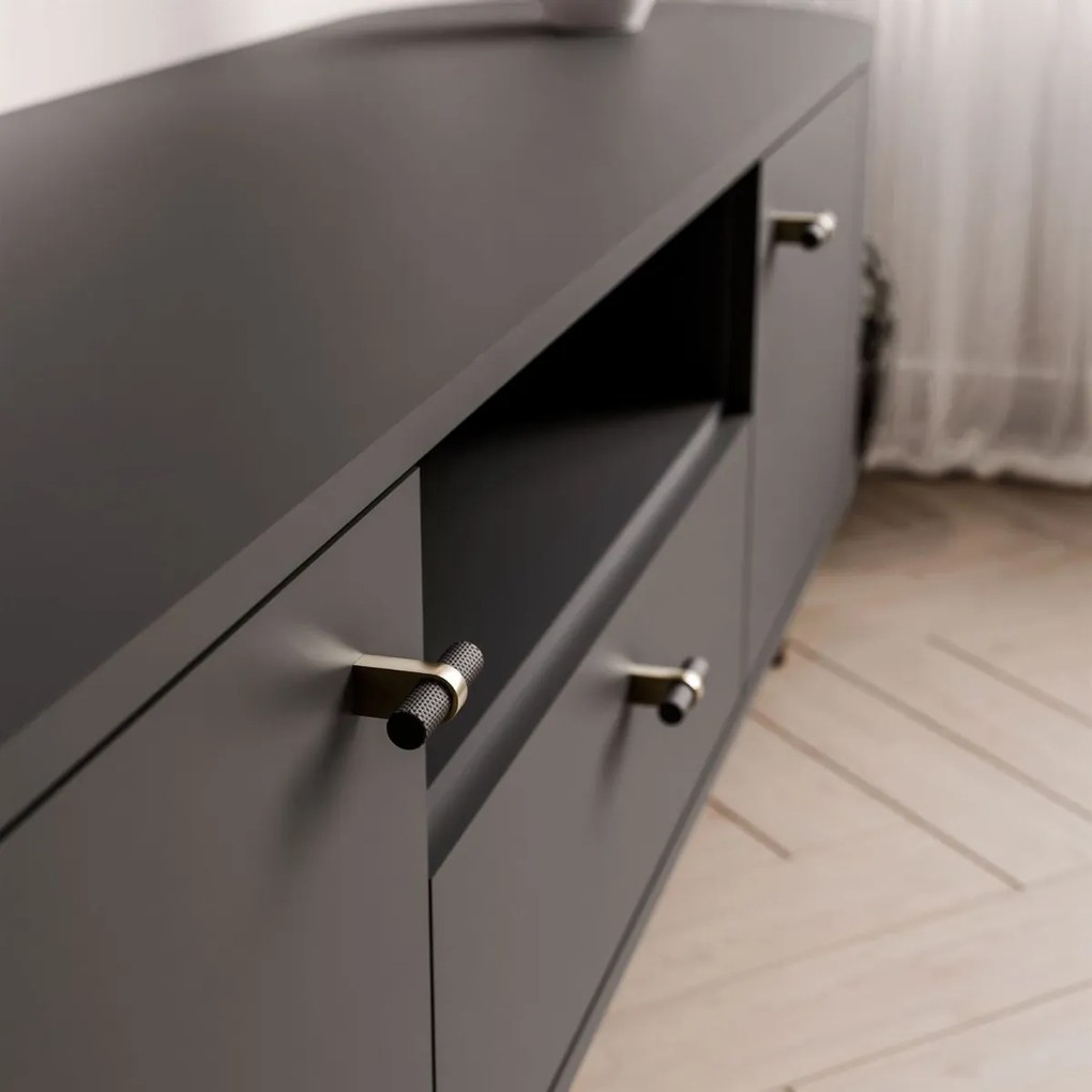 TV STOLÍK LANDRY PRESTIGE ČIERNY 180 cm