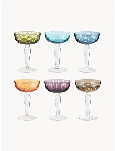 Súprava pohárov na šampanské Cuttings, 6 dielov