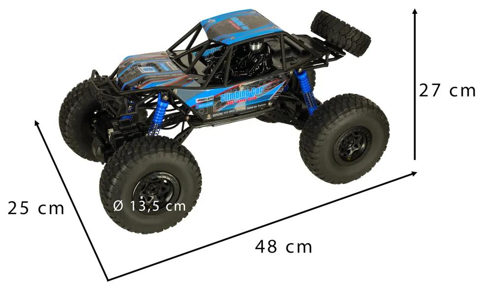 KIK RC Crawler Climbing Car 1:10 4WD 48cm modrý