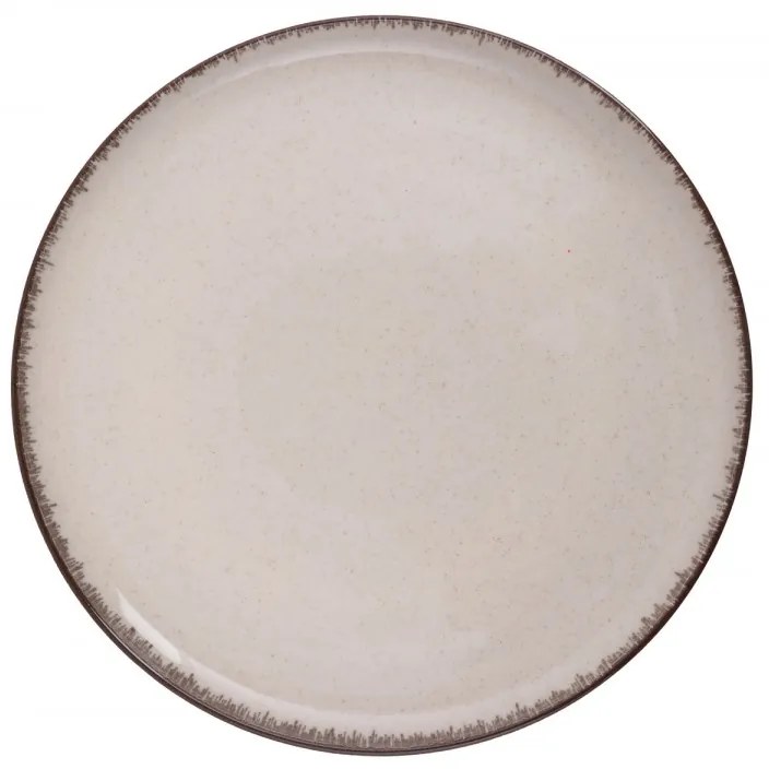 Porcelánová súprava 24 ks tanierov škoricová béžová