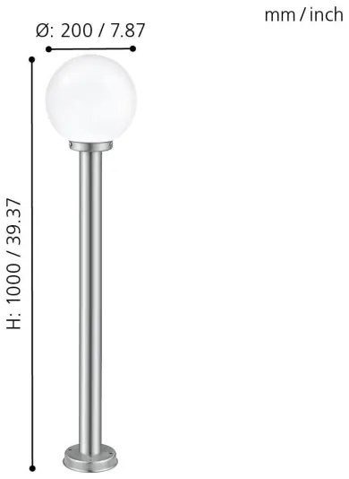 EGLO 30207 - Vonkajšia lampa NISIA 1xE27/60W