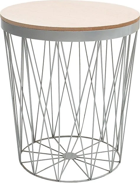 Bighome - Príručný stolík STORGE - sivá