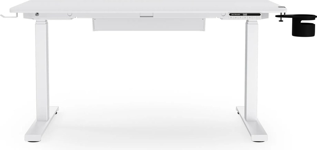 Elektrický stôl s nastaviteľnou výškou ergonomický biely,1200x600 mm: ARIA