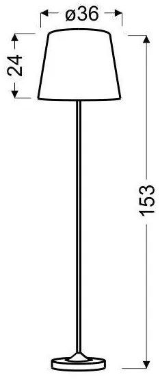 Stojacia lampa SEGIN 1xE27/60W/230V šedá/lesklý chróm