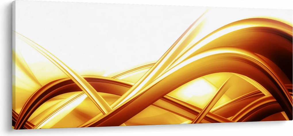 Obraz - Žltá abstrakcia (120x50 cm)