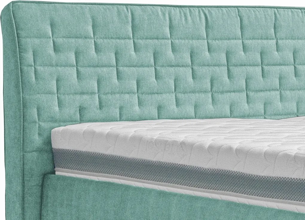 Posteľ Rita 180x200 cm, aqua modro-zelená látka