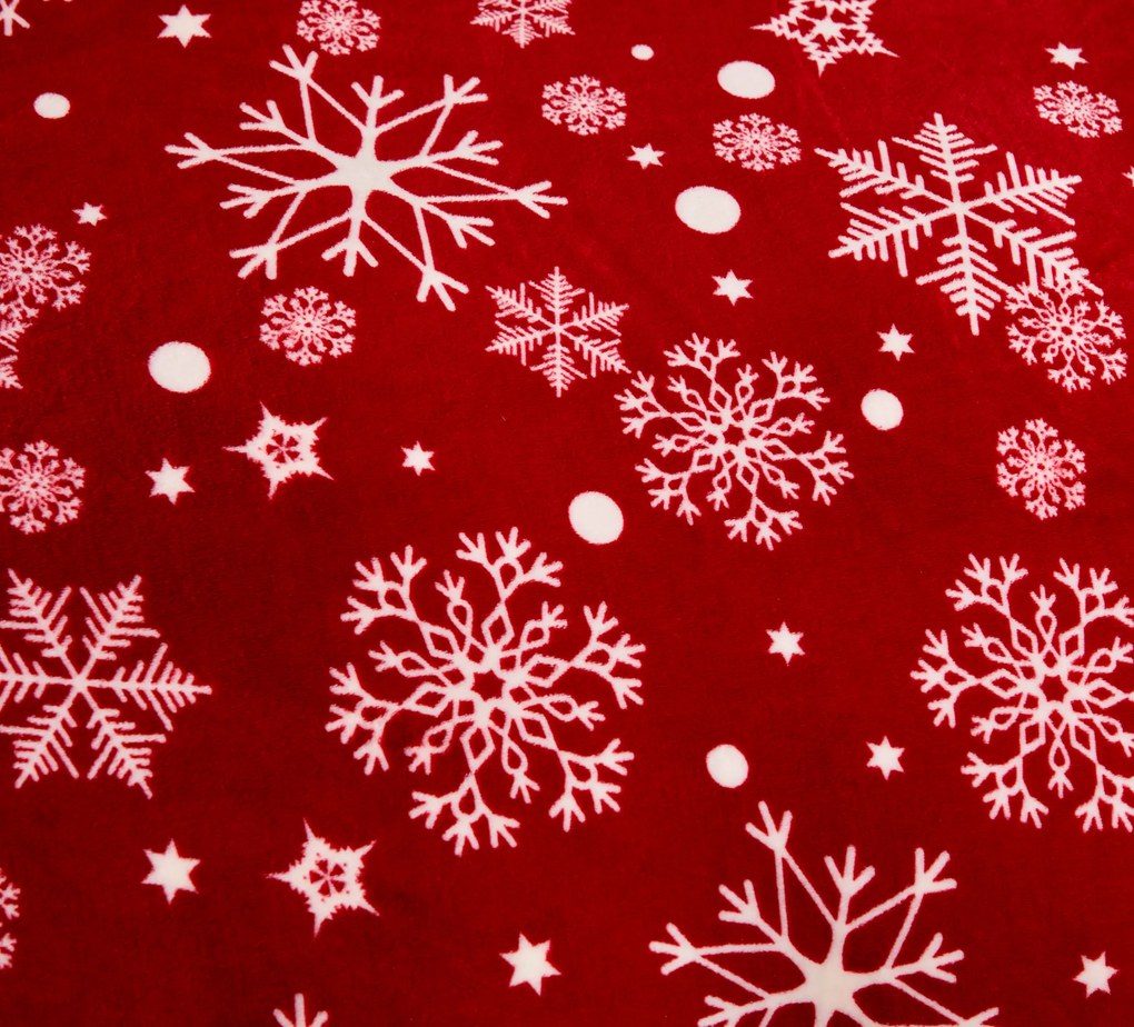 Obliečky mikroplyš SNOWFALL červené Rozmer obliečky: 70 x 90 cm | 140 x 200 cm