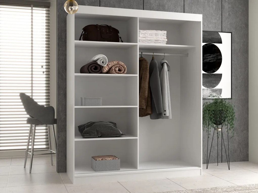 Šatníková skriňa IGA I 160 cm biela
