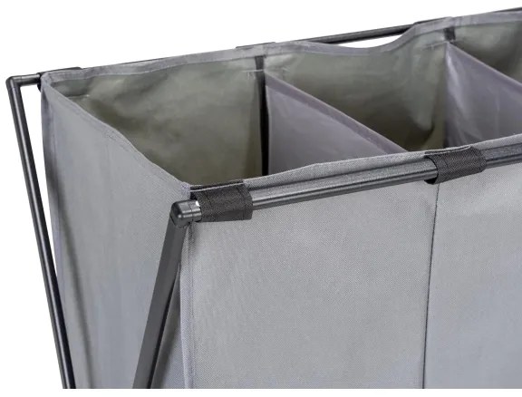 WENKO 71297800 - Kôš na bielizeň TRIO 69x76 cm sivá/čierna