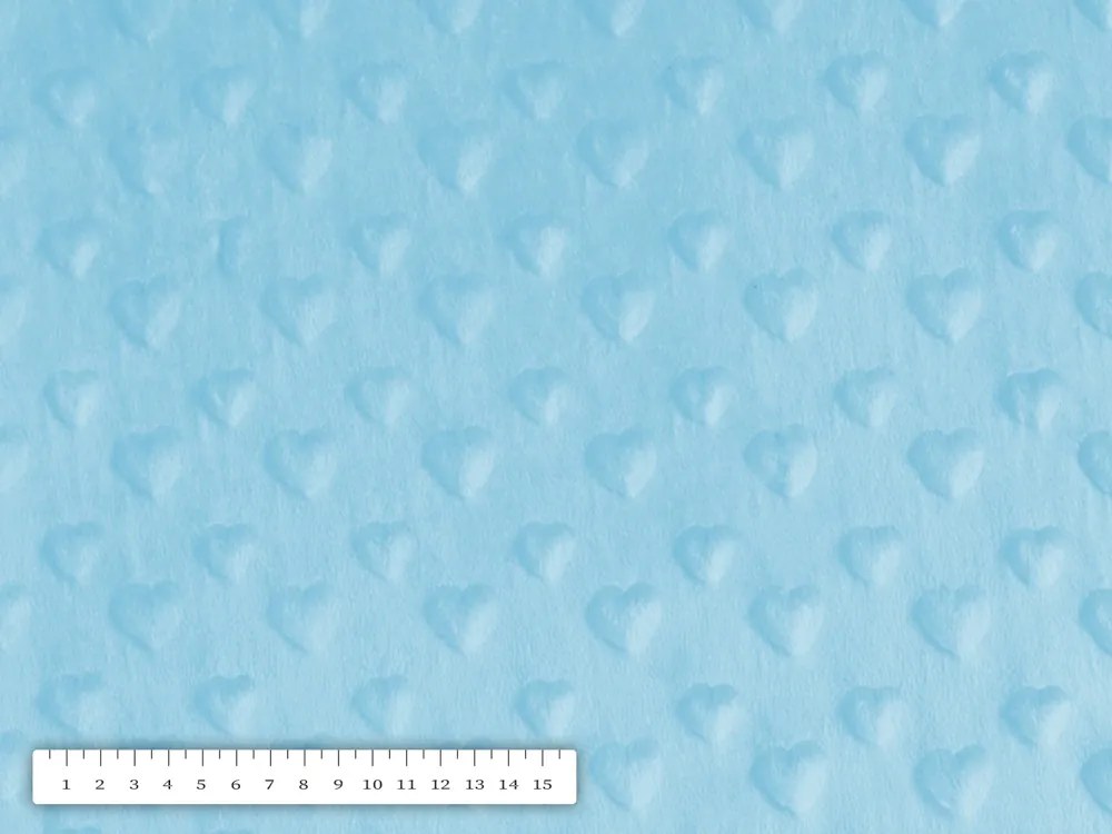 Biante Detská obliečka na vankúš Minky 3D srdiečka MKS-001 Ľadová modrá 30 x 50 cm