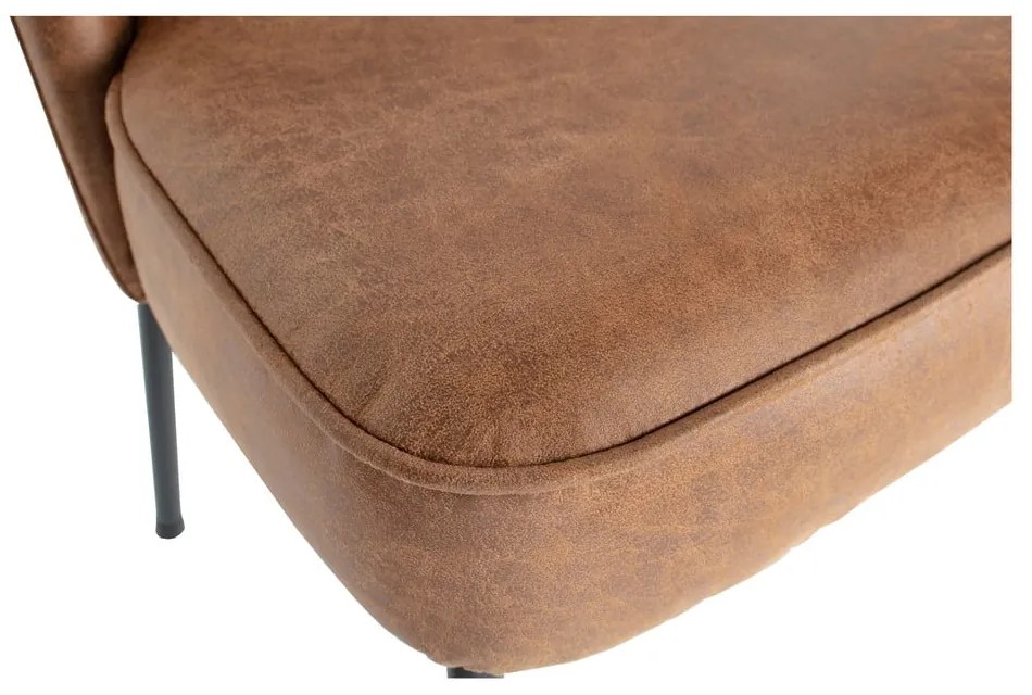 Koňakovohnedé kožené jedálenské stoličky v súprave 2 ks Vogue – WOOOD